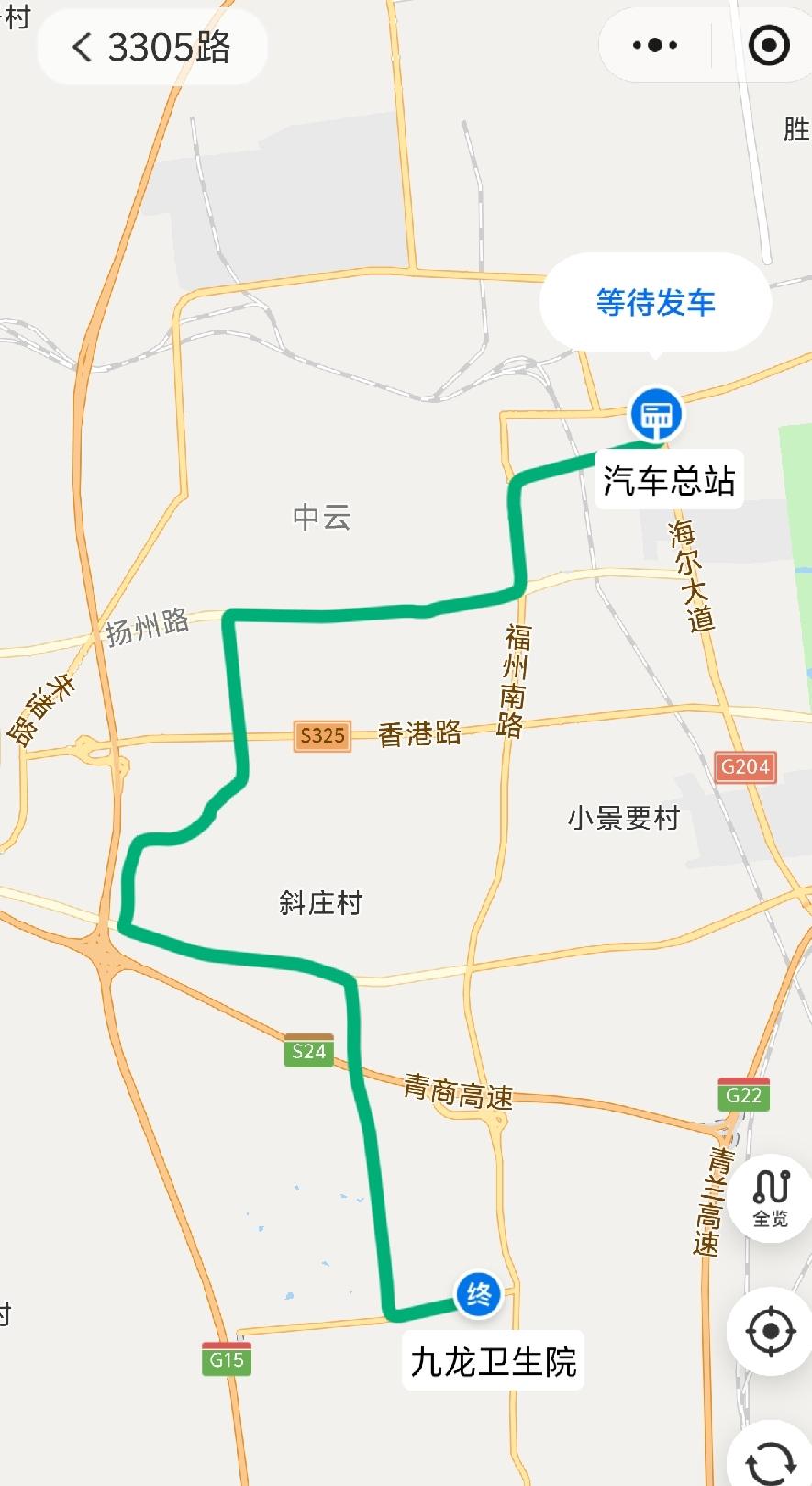 下行按原线路行驶至挪庄站后，行至正阳路(S395)路口左转，行至营里路路口右转，