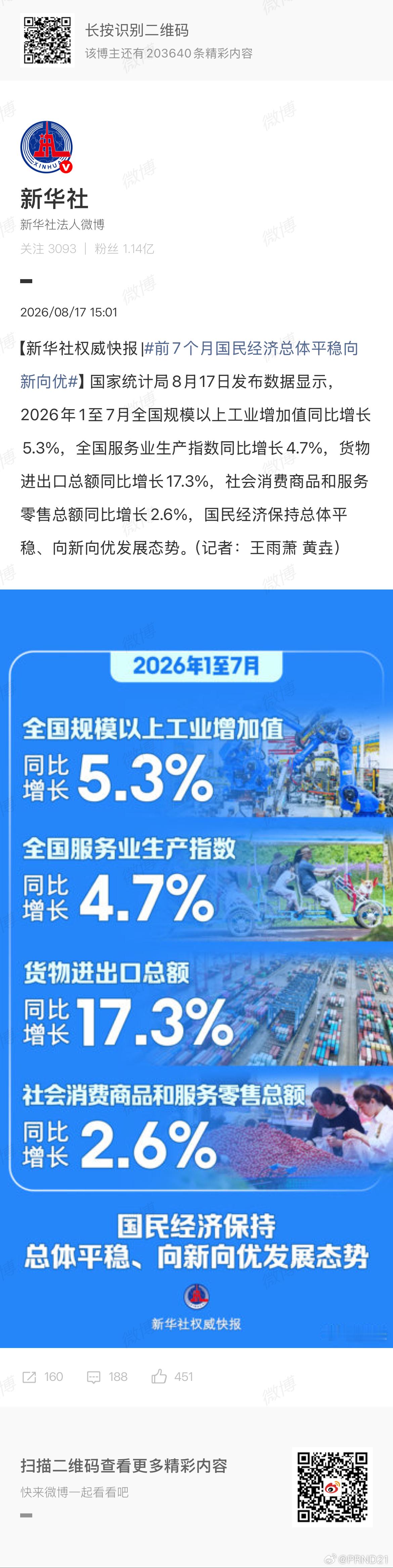前7个月国民经济总体平稳向新向优 的确，感觉物价降低了，生活稳中向好，不是小好是