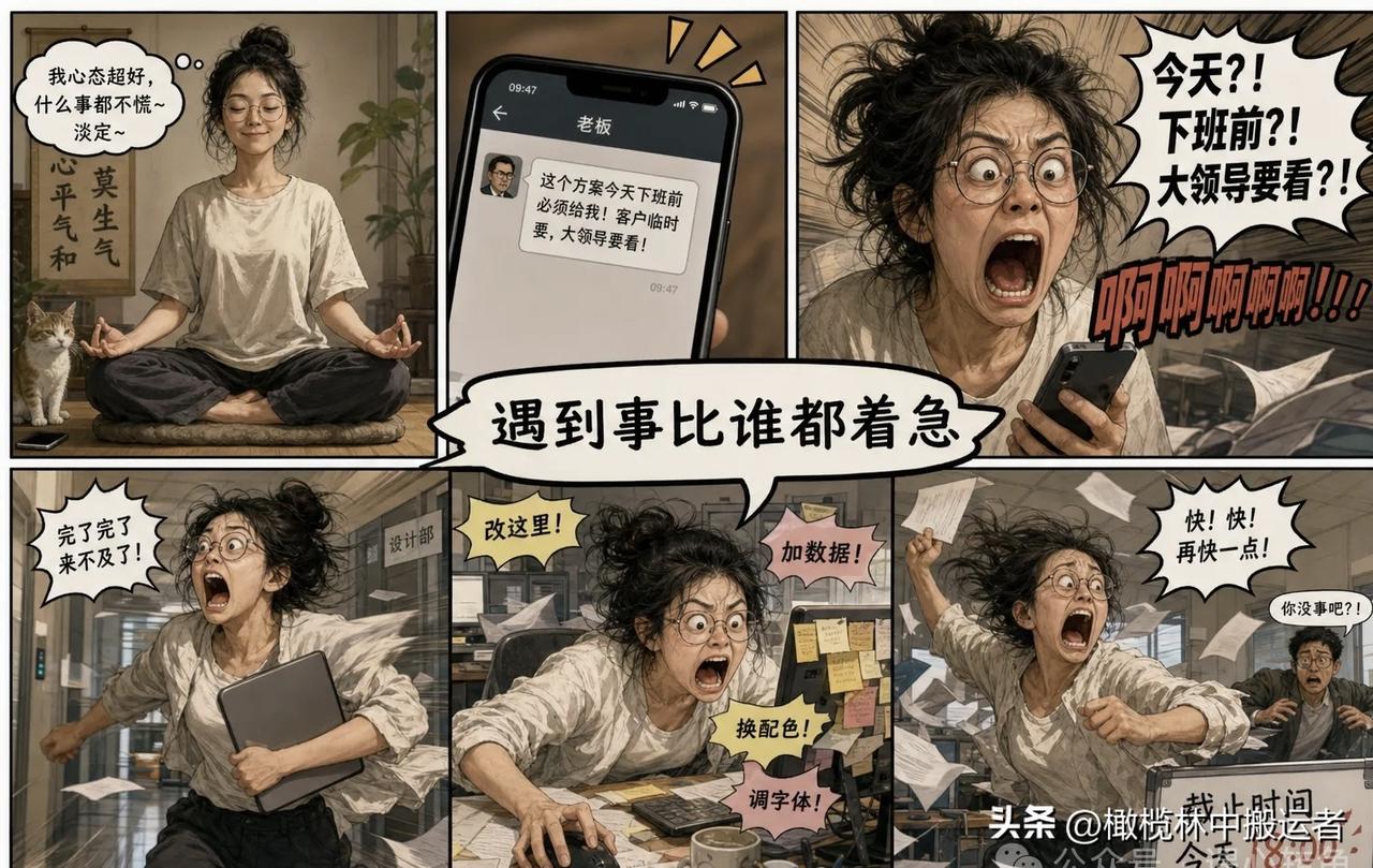 趣味漫画：嘴上佛系心里着急漫画治愈时刻