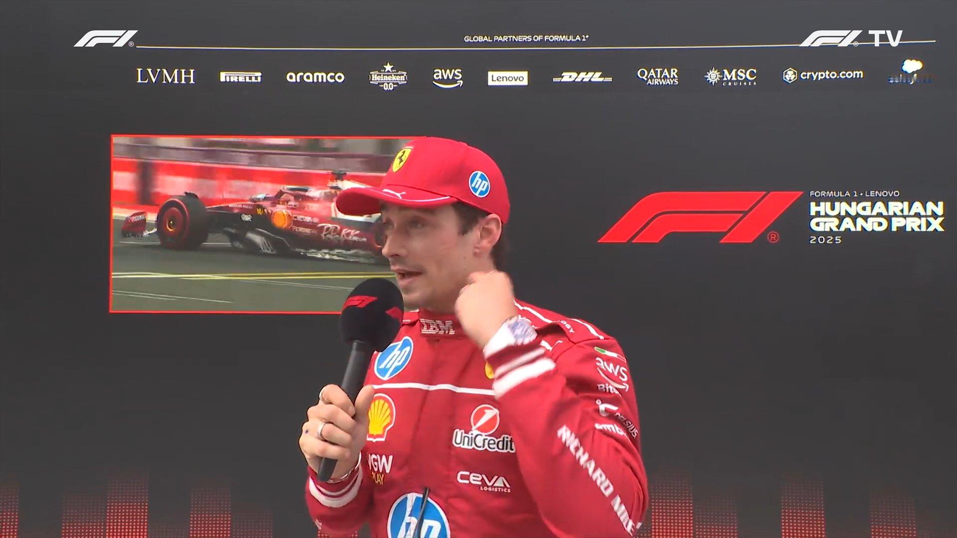 乐扣赛后采访第一句话：我今天对F1一无所知😂F12025F1匈牙利大奖赛 ​​
