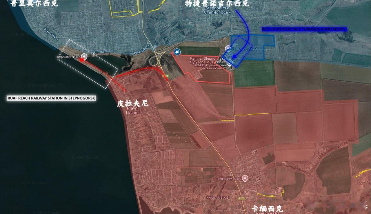 扎波罗热情况卡缅西克以北，本月初乌军的有限反攻被俄军瓦解，可以确认俄军完全控制了