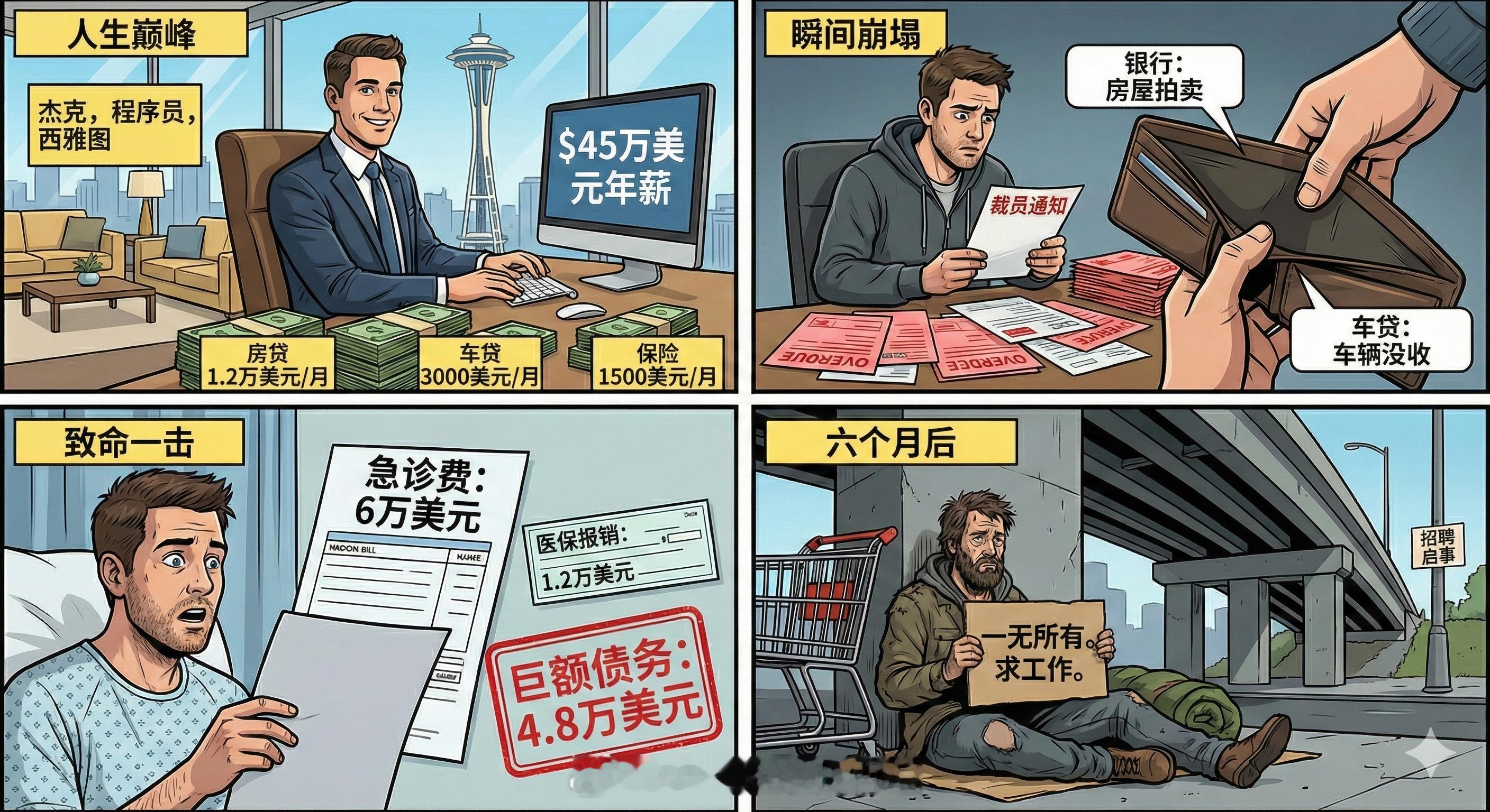 聊聊老美斩杀线！最近老美斩杀线火了，起因是一个博主发布的一则西雅图流浪汉的视频。