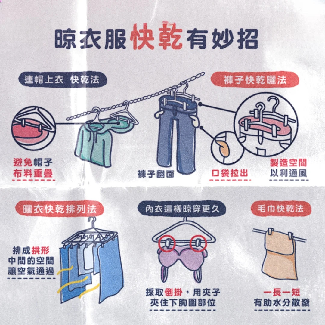 以为正确其实错误的晒衣方式 总有人觉得阳光暴晒才能给衣服消毒，其实过度暴晒会让面