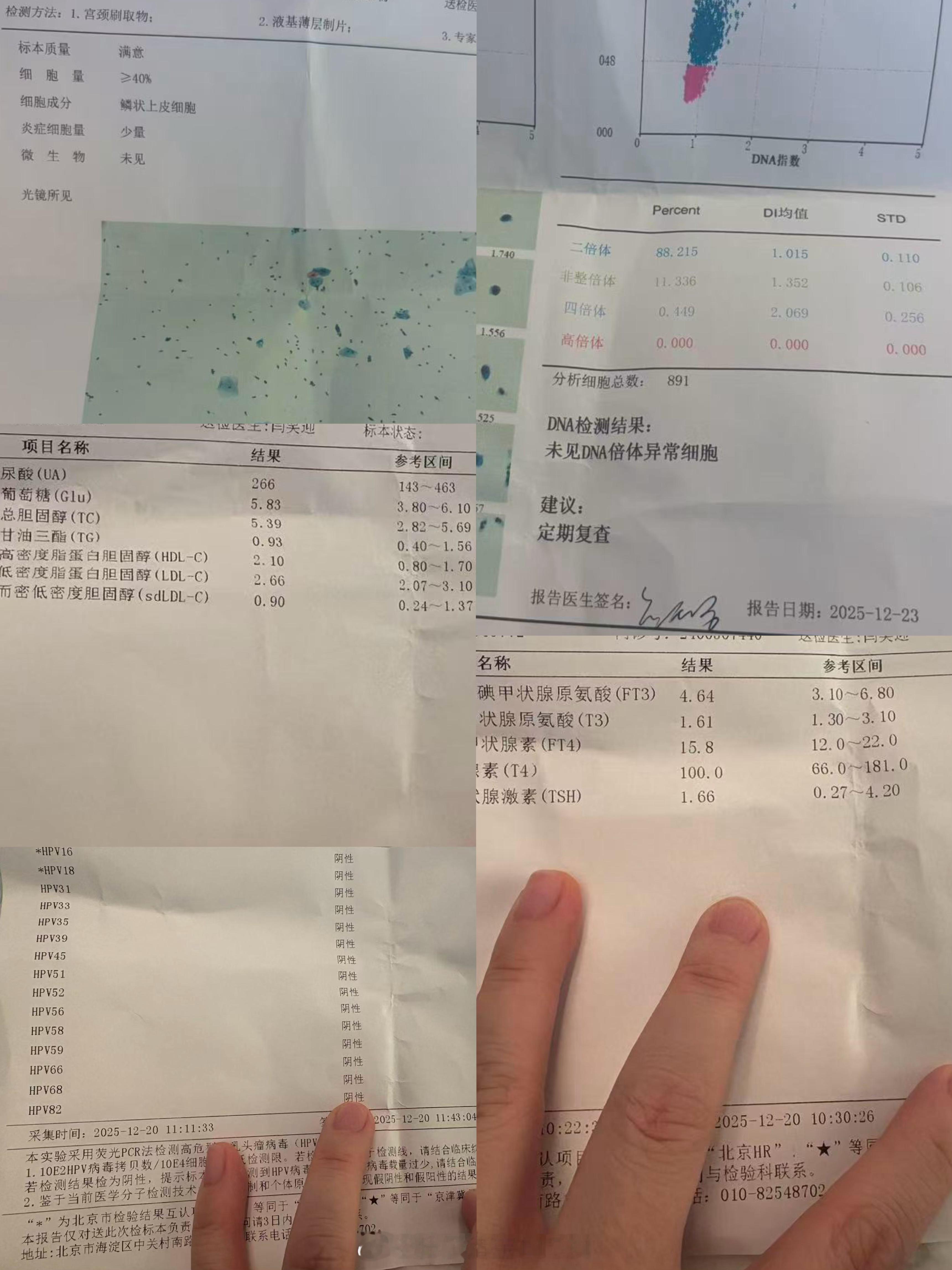 2025最关键的收获就是要保持健康年终体检完成✅昨天小妹去帮我拿了结果TCT正常