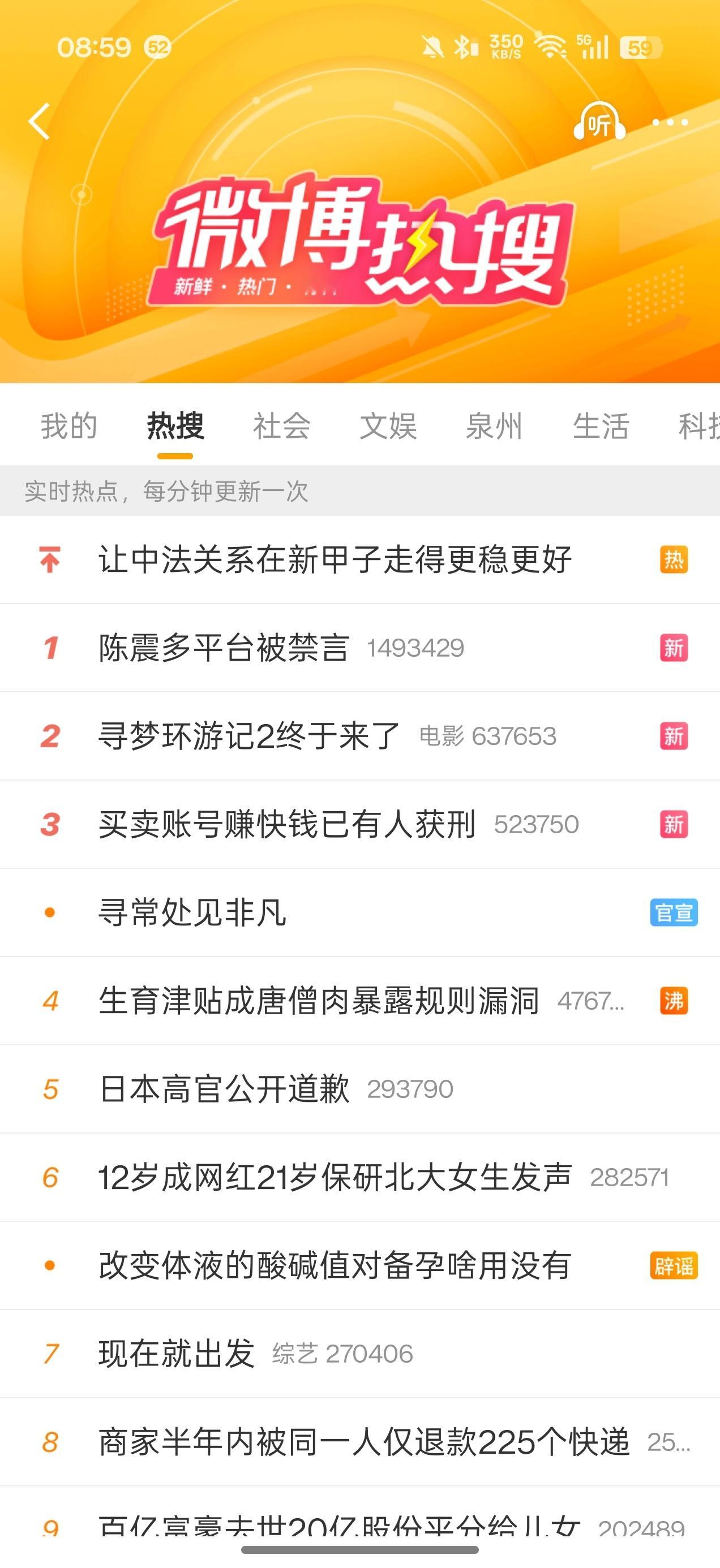 陈震多平台被禁言卧槽，一大早就这么劲爆，直接热搜第一了……我觉得震哥还是得调整一