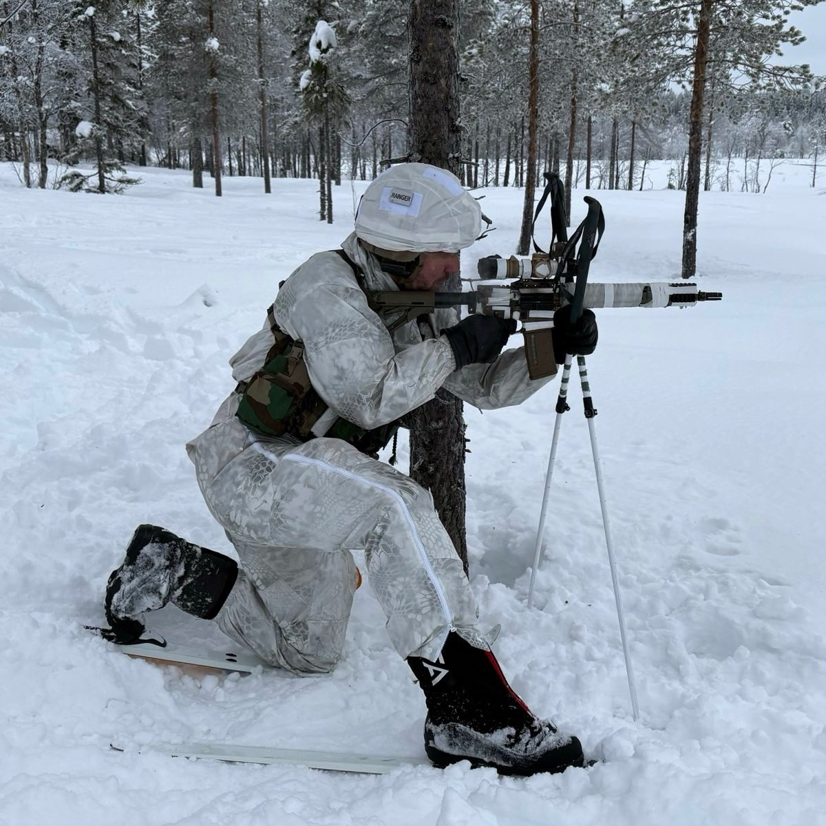 英国陆军第3游骑兵团和瑞典诺尔兰龙骑兵团在北极圈进行联合训练 