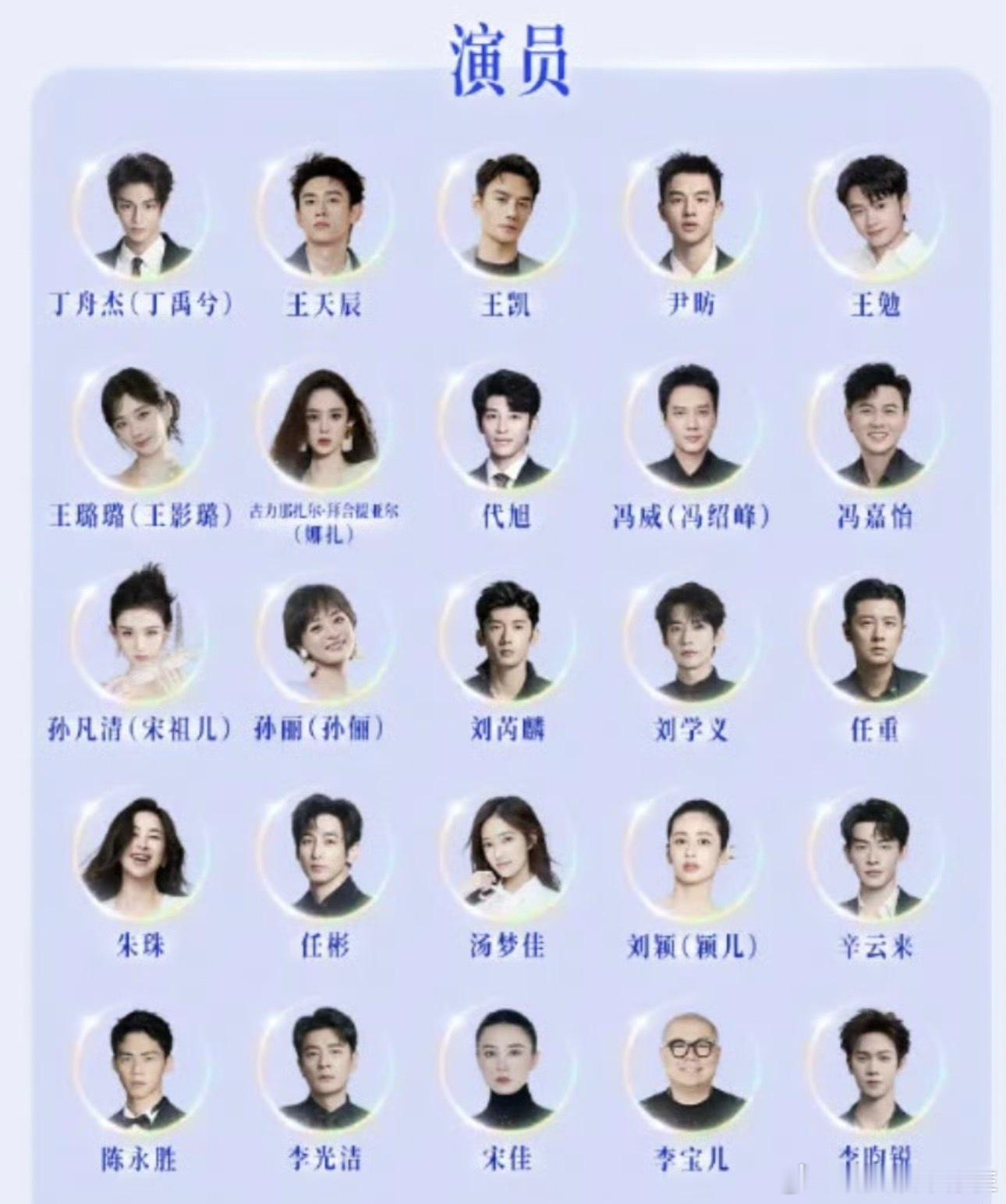 多位演员真名公布有几个的确不认识啊 李雪我是真不知道 居然是李一桐冯绍峰的真名我