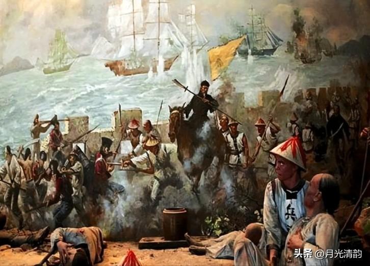 1840年，英国人乘着风帆战舰在东南沿海随处倾泻火力，这时的驻军就抓瞎了。清军光