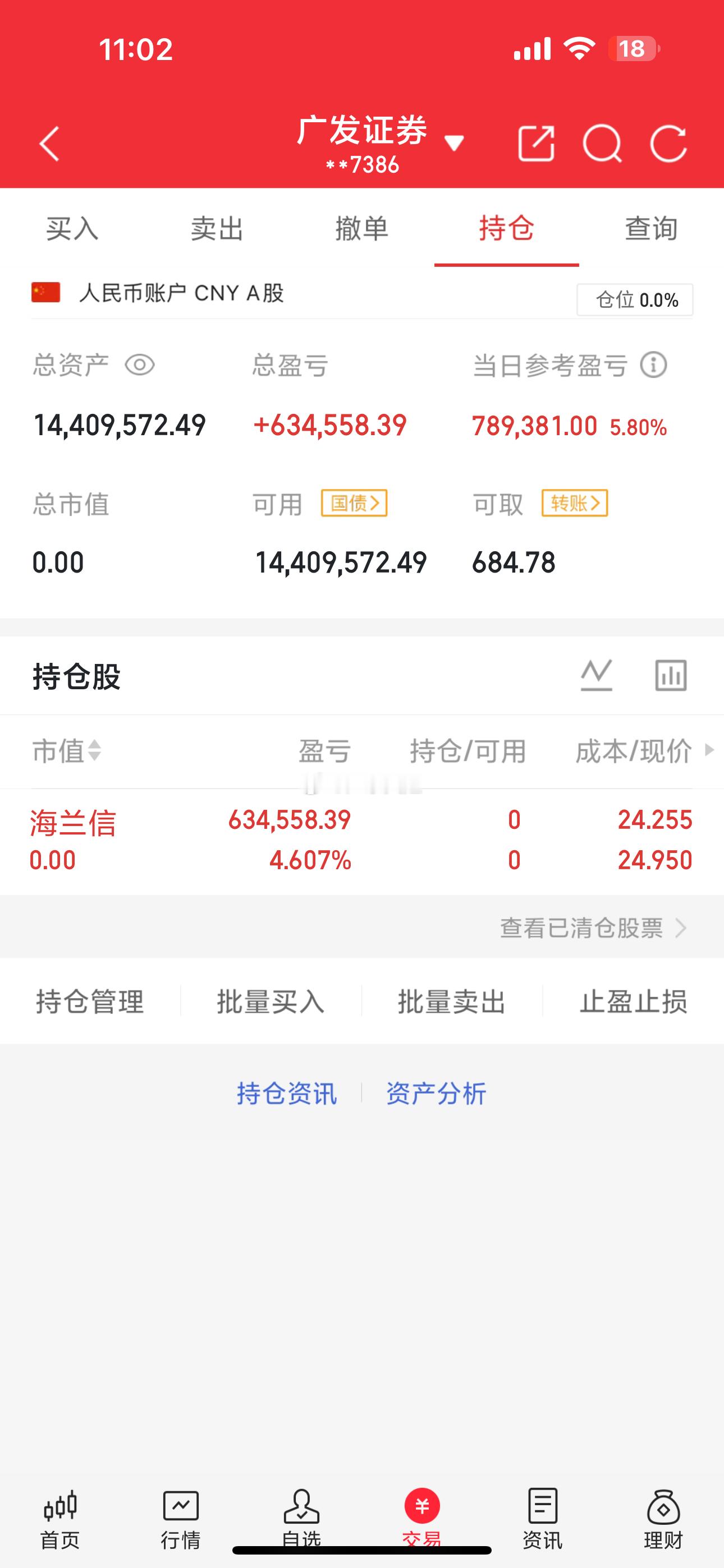天姐实盘海兰信已止盈卖出！马上开新仓布局跨年牛股，精准把握节前吃肉行情💥仅限1