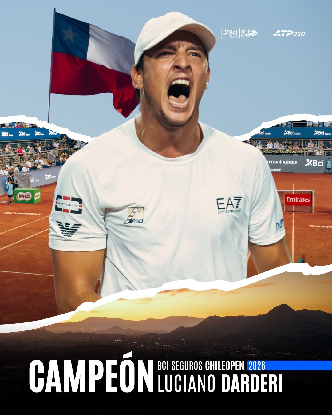 达尔德里7-6、7-5击败汉夫曼，摘得ATP250圣地亚哥冠军🏆，这是他生涯第