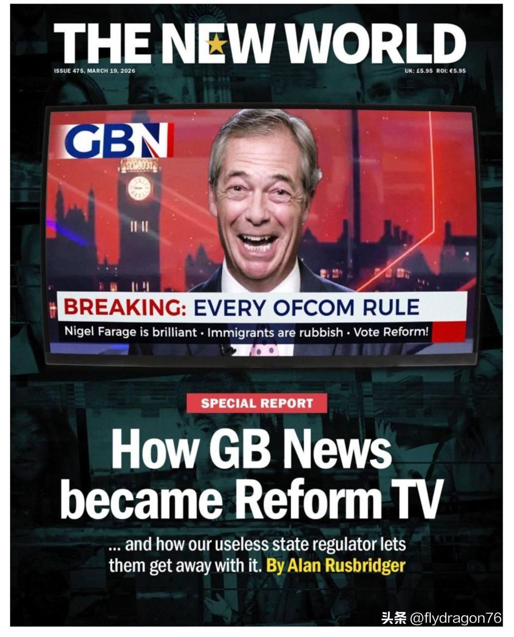 自由派杂志《新世界》（*The New World*）的最新一期专门刊文抨击了G