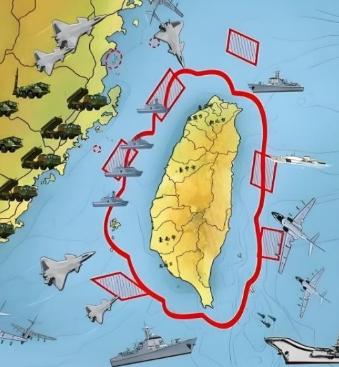 中国现在围岛，已经跟台湾没有关系了！大陆把台湾当做一个诱饵，只要老美敢出动航母或