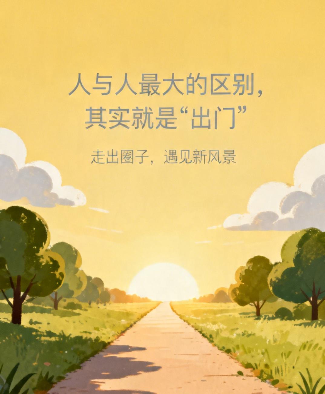 人与人最大的区别，其实就是“出门”
 
最近这句话特别戳人：人与人最大的区别，就