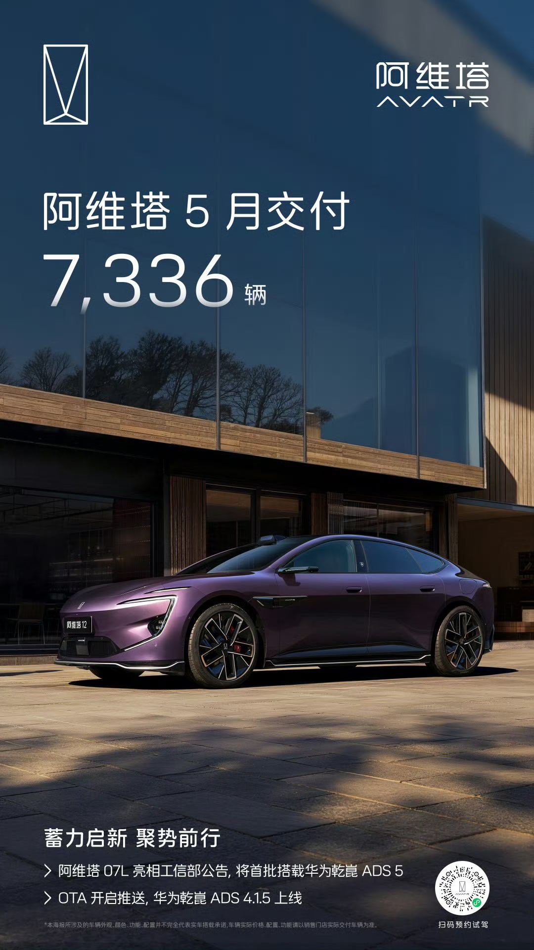 阿维塔5月交付7336台，贡献+1下半年我塔依然有硬牌，07L首当其冲，大六座年