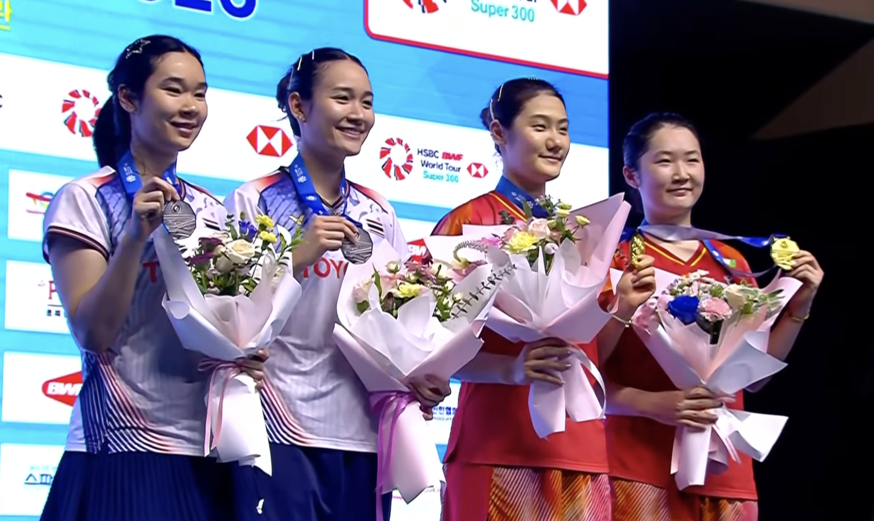 🏆女双冠军：罗意/王汀戈🇨🇳🥈女双亚军：本雅帕/伦塔卡恩🇹🇭恭喜四位
