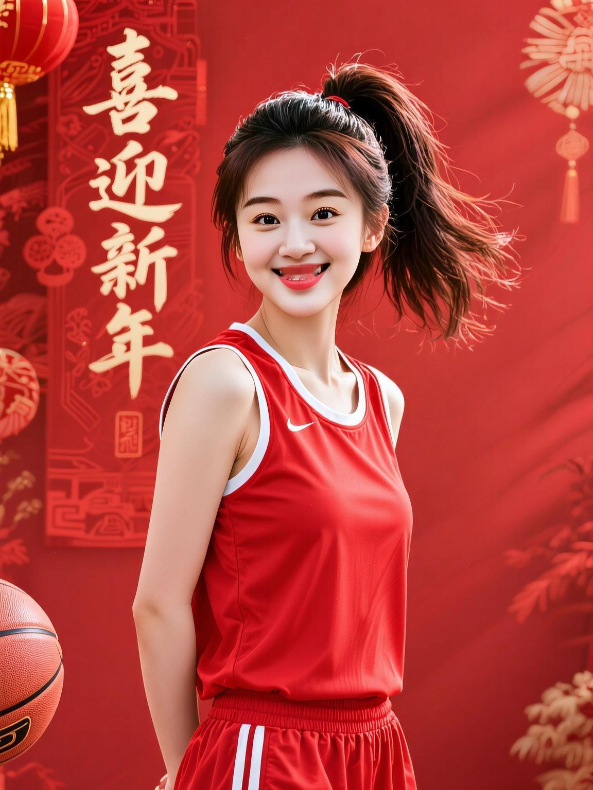 AI新年篮球写真 抖音ai创作