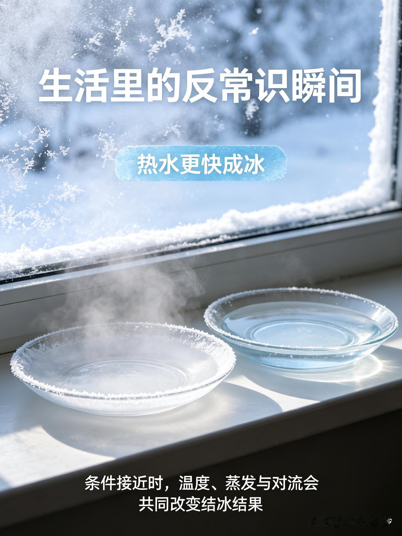 颠覆多数人认知的一个物理冷常识：热水，真的比冷水结冰更快。
 
生活里所有人的惯