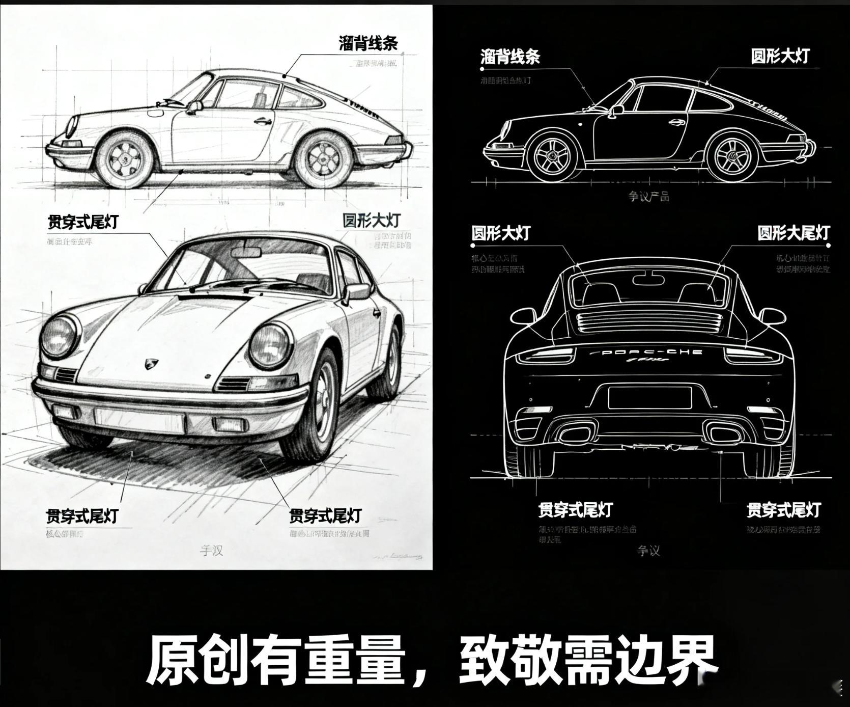 【保时捷称被抄袭致敬有些许无奈：设计创新的边界，不该是模糊的“致敬”】作为深耕工