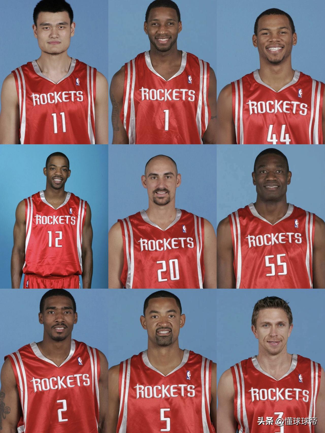 梦回20年前，05-06赛季的火箭定妆照你还认得几人？

2005-06赛季，姚
