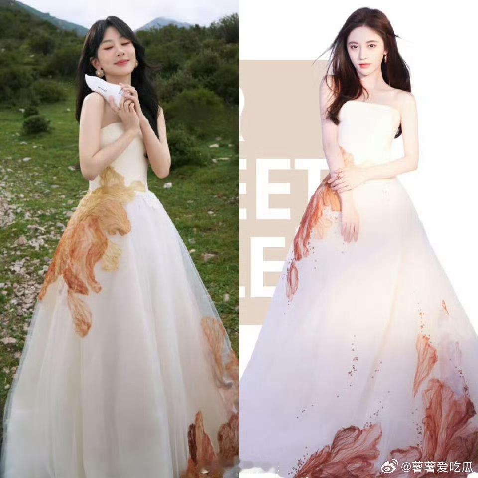 杨紫鞠婧祎同款礼服两位都好美啊[爱慕]两种不同风格的美女[爱慕][爱慕][爱慕]