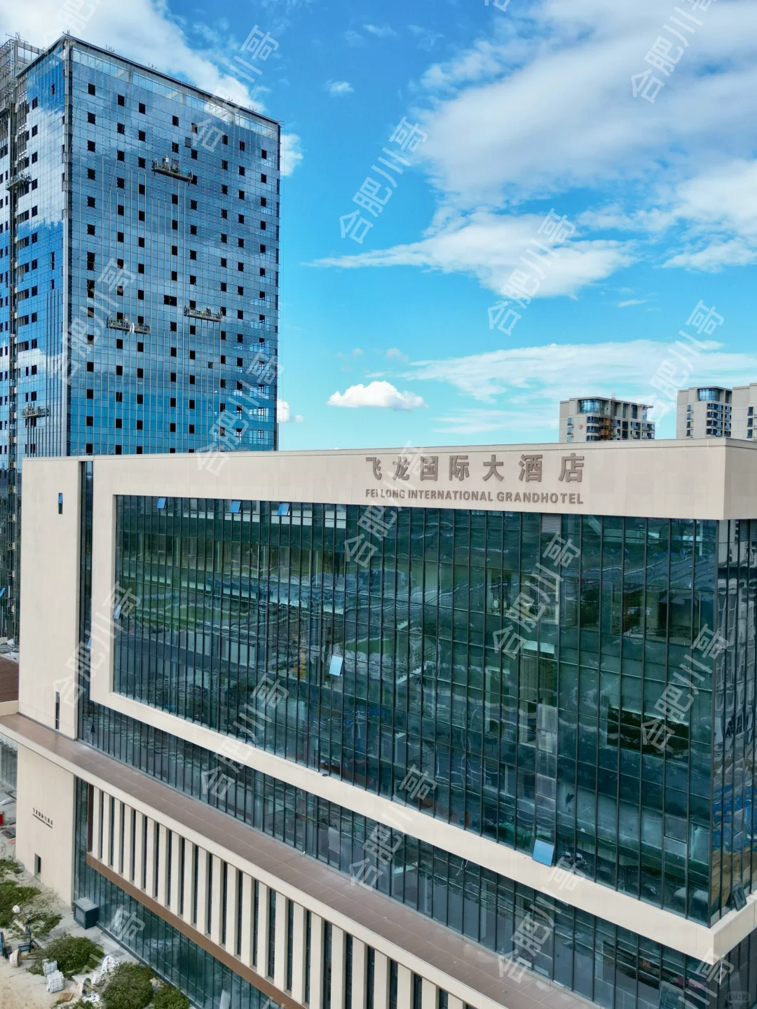 肥西谭冲河板块，飞龙酒店项目进展。