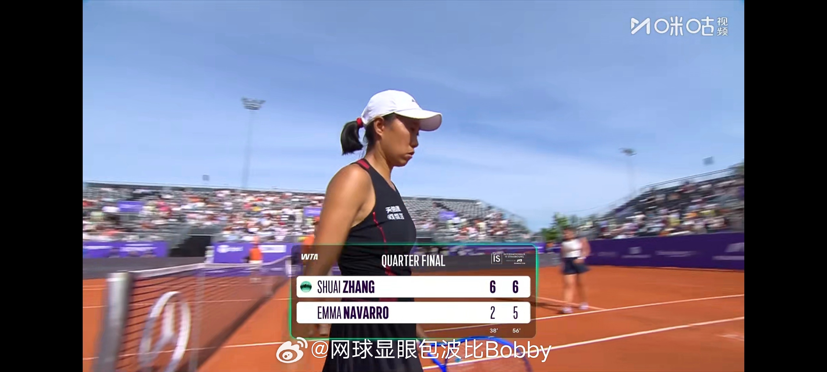帅姐太难了，再度破发，6:5，第二个发胜！加油张帅vs纳瓦罗wta500
