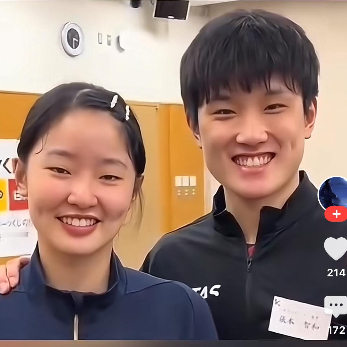 日乒启程回国后，举行了记者招待会，张本智和兄妹纷纷发言：

张本美和表示：这次没