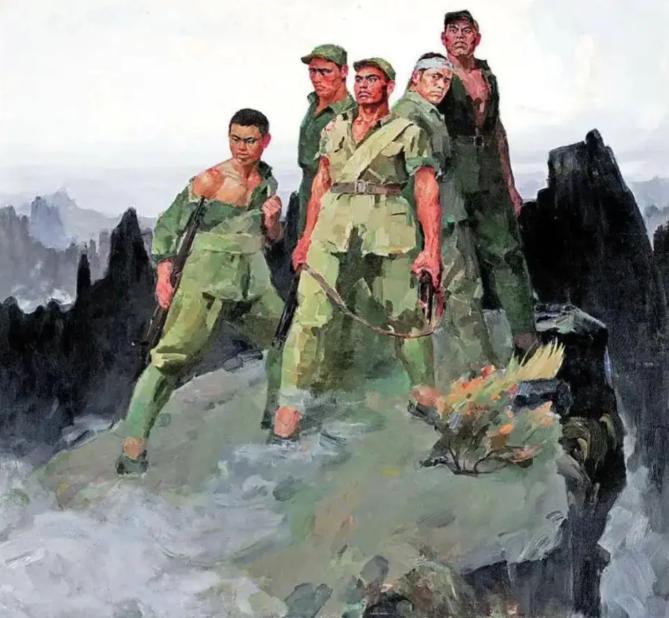 1941年，马宝玉等五名八路军战士在狼牙山为掩护主力和群众转移，将日军引上绝路。