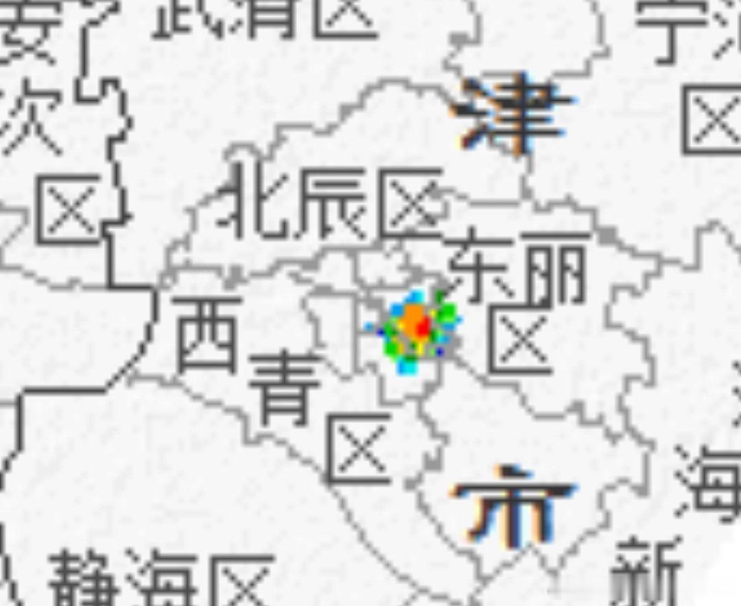 热力条件较好，河东有个小红点，未来市内六区都可能会突然爆红点，出现半个小时或一个