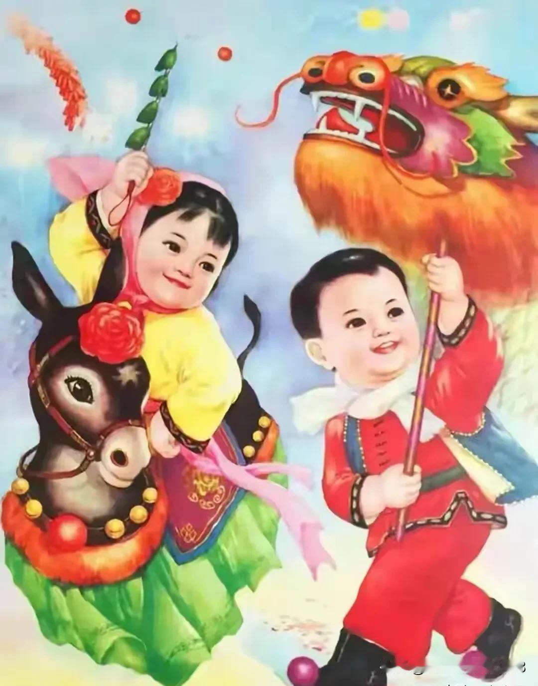 熟悉的年画，喜庆吉祥。在那个年代，是家庭必备，后来才有了挂历，有伟人的；有刘晓庆