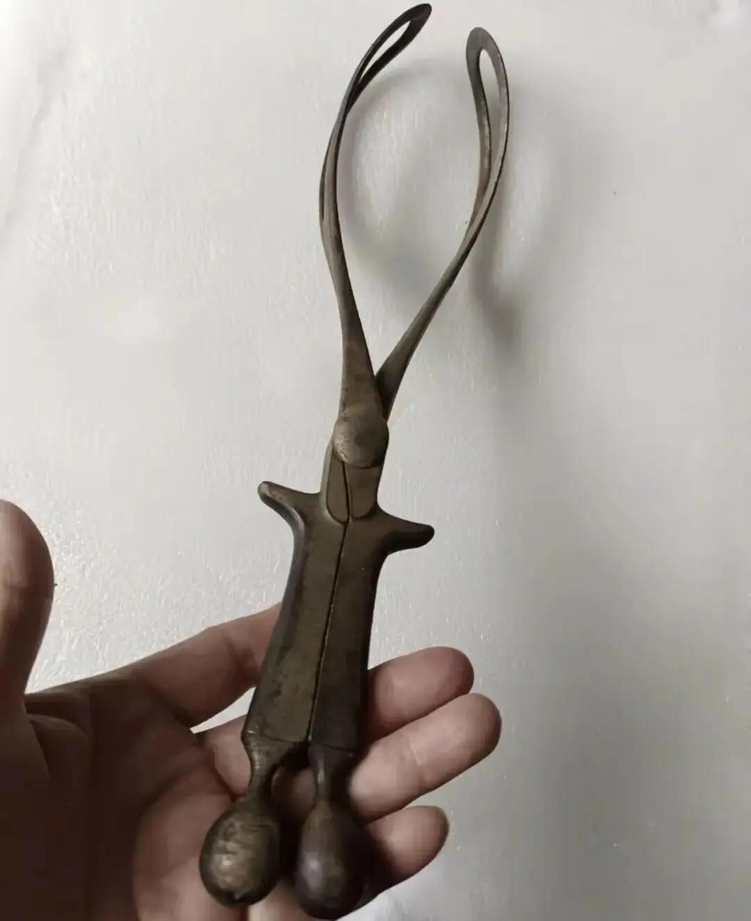 一只手拿着一把奇怪的夹子。这是钳子还是夹子？干什么用的？有知道的吗？[作揖][玫