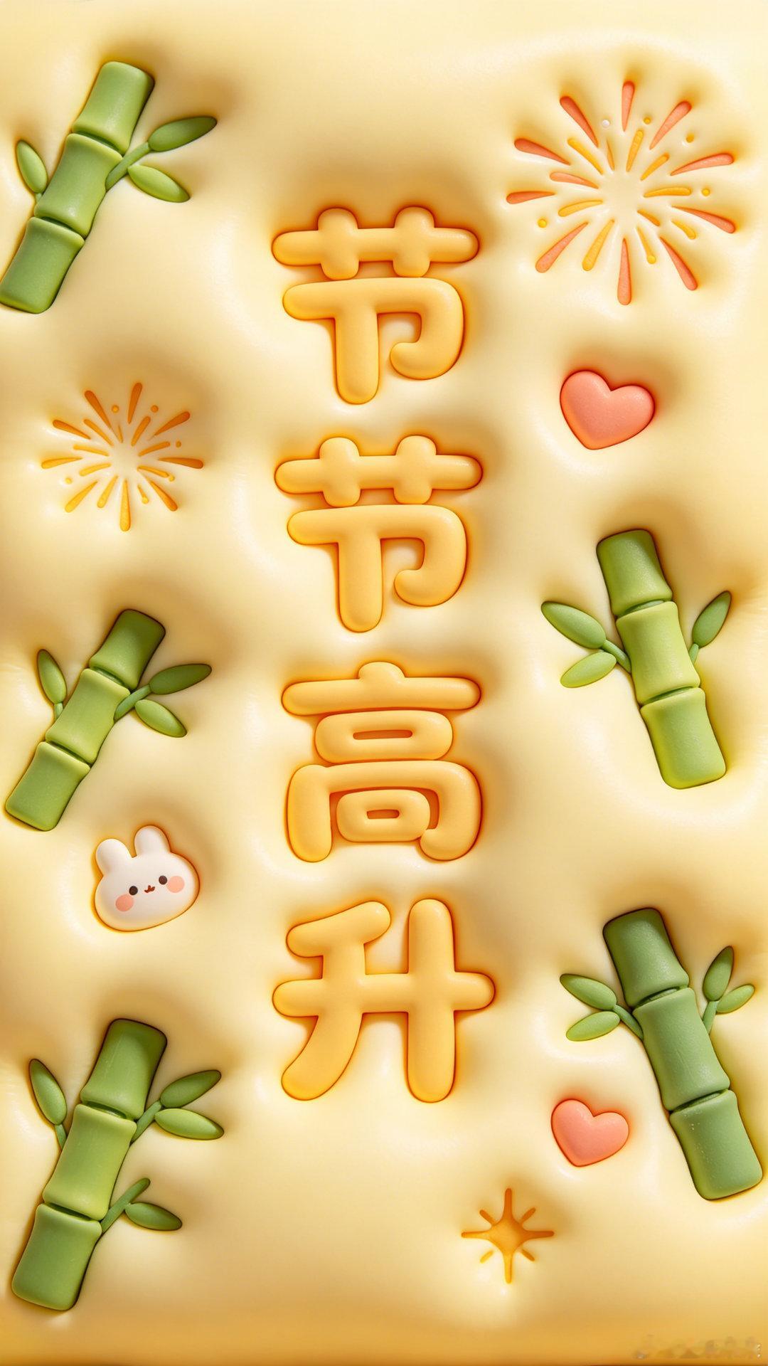 招财进宝节节高升～可爱泡泡风玄学旺运气壁纸 ​​​