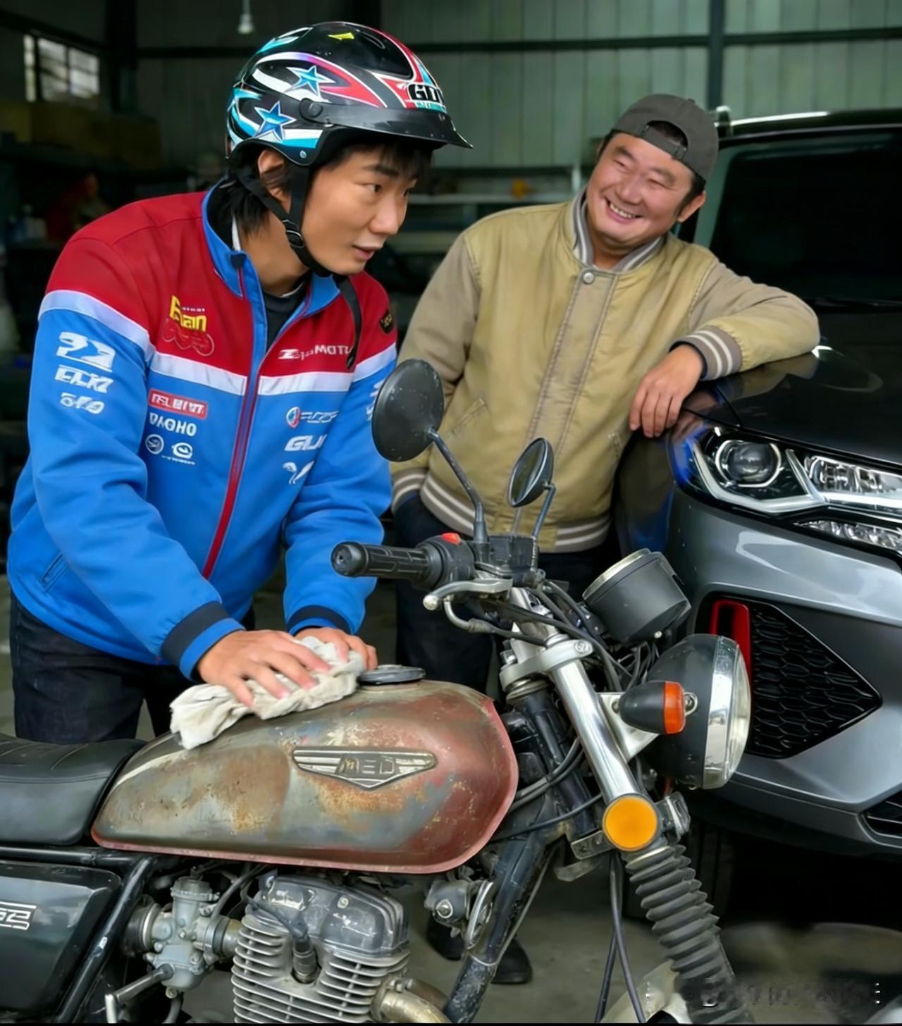 张雪的父亲居然是个修农机的退伍兵。
     很多人知道张雪，是因为他造机车、跑