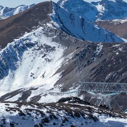 雪岭冰湖，旷野长风万里晴空如一块澄澈无瑕的蓝宝石，平铺在连绵群山之上，没有一丝流