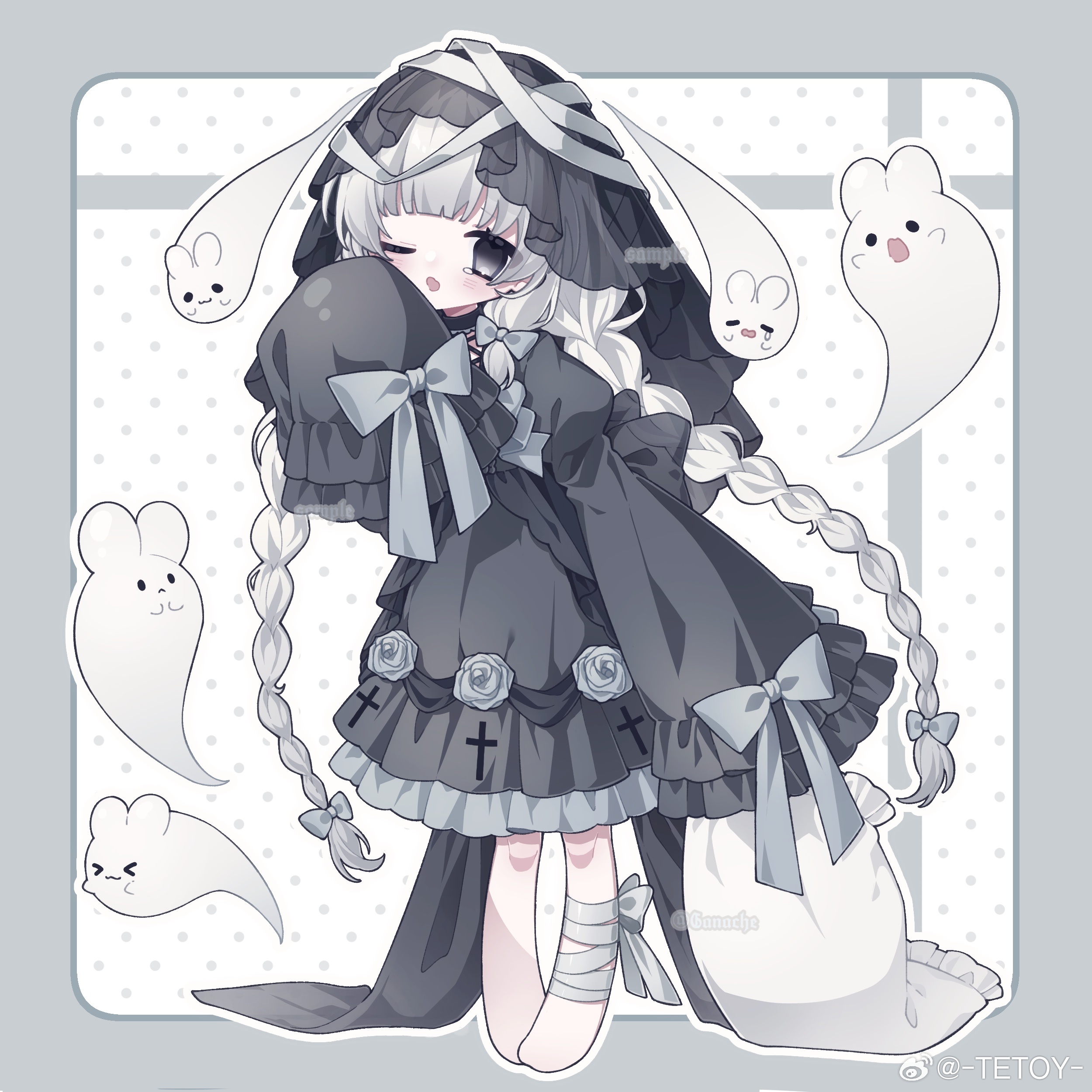 幽灵兔宝宝要睡觉觉啦💤 ​​​