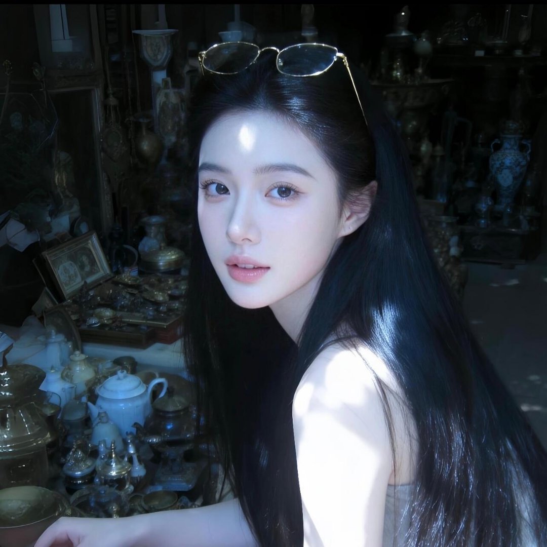 𝙒𝙚𝘾𝙝𝙖𝙩女生头像ins蓝色系女头｜低饱和氛围感丨无水印｜韩系女头