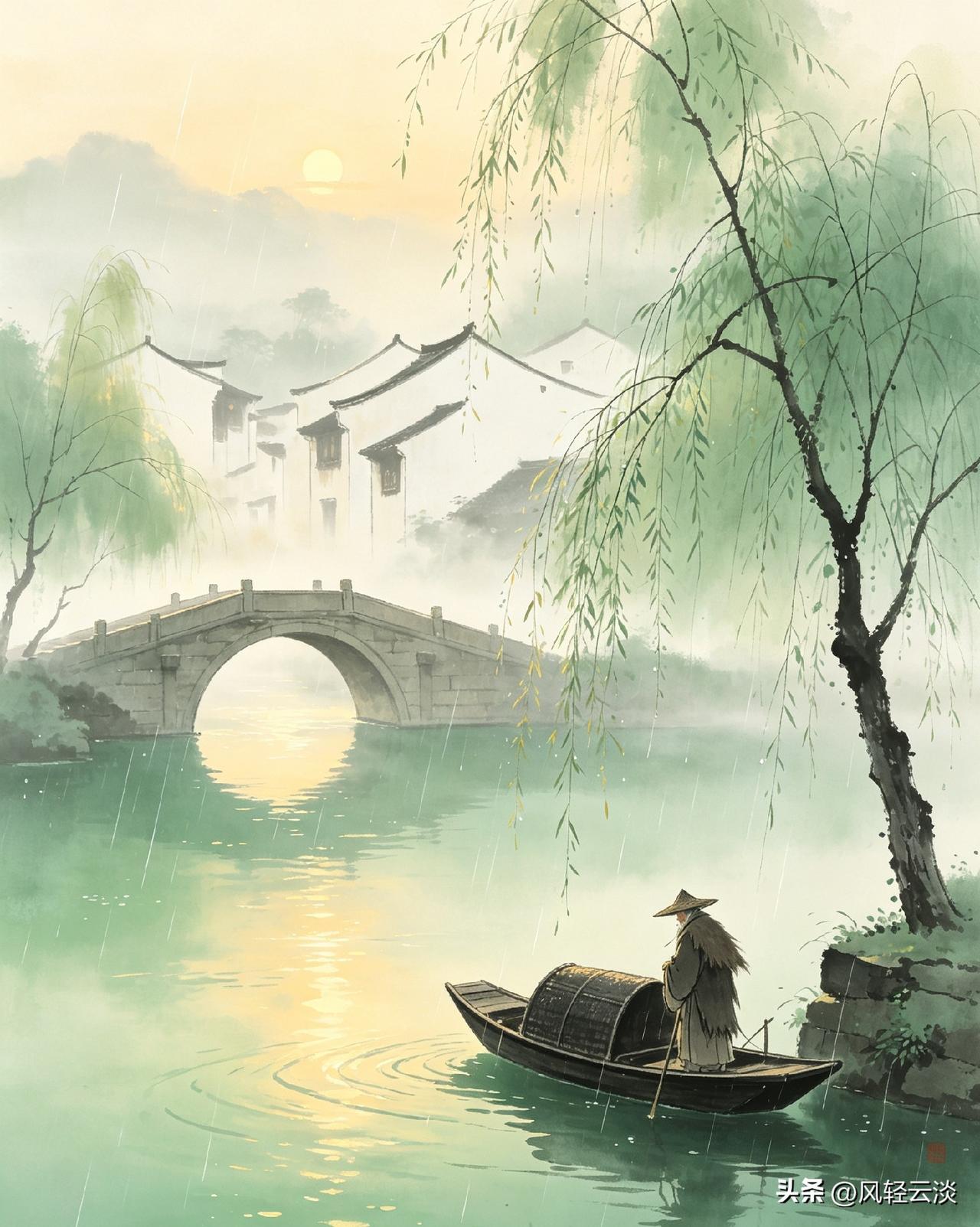 江南，是藏在古诗词里的温柔梦境。
烟雨、小桥、流水、杏花，千百年间，无数诗人写下