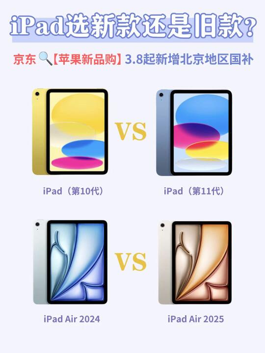 新旧款iPad纠结怎么选? 京东国补更划算！