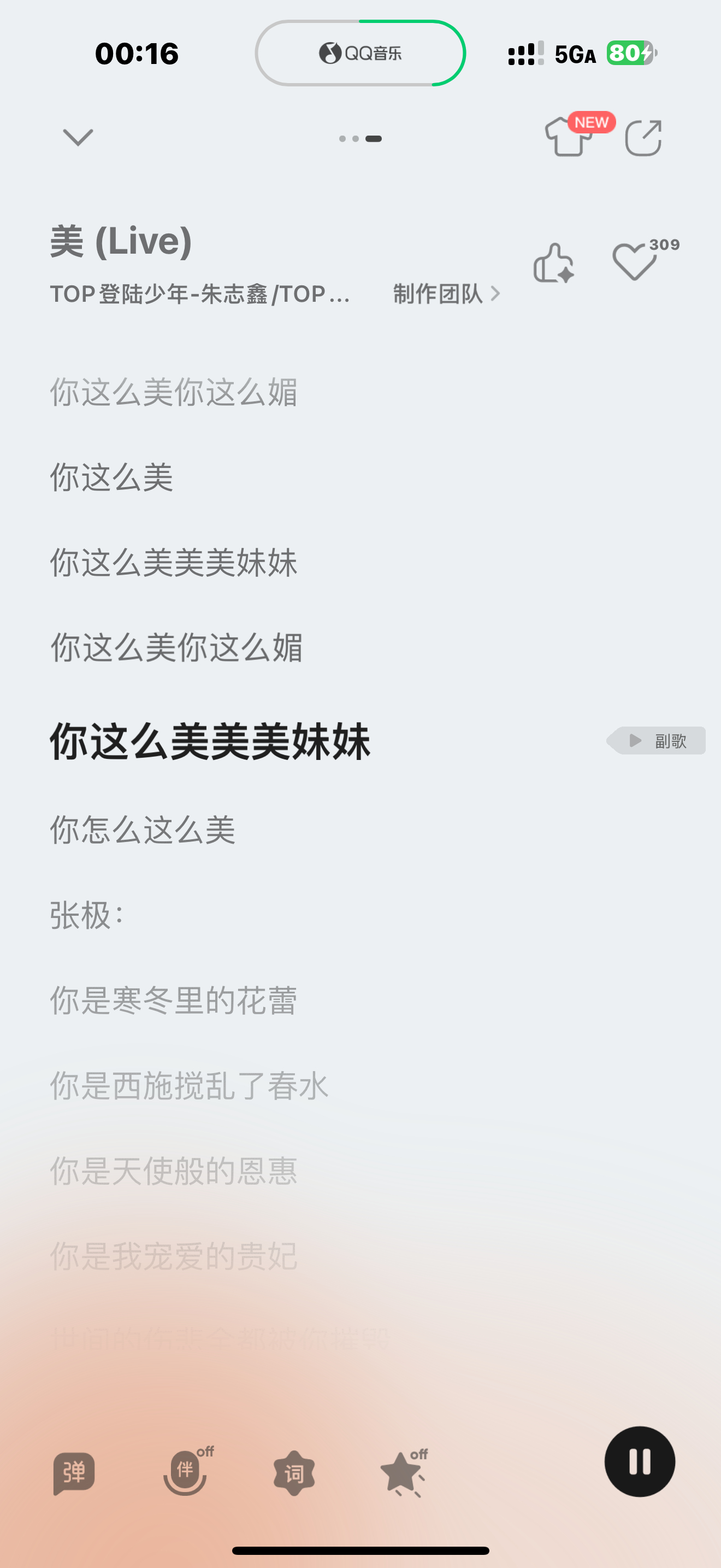 啊我还以为歌词只有美呢 