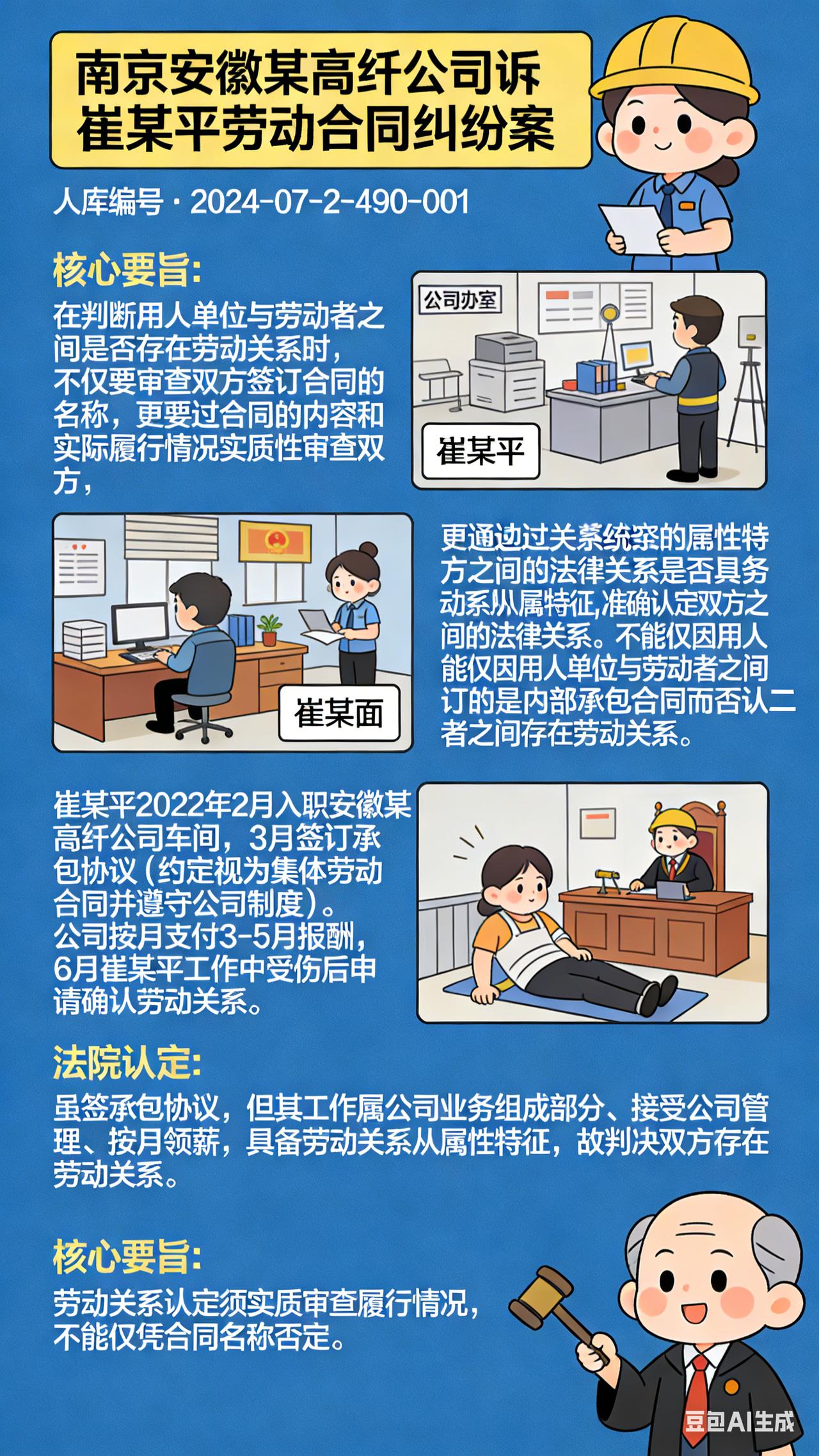 南京安徽某高纤公司诉崔某平劳动合同纠纷案
人库编号·2024-07-2-490-