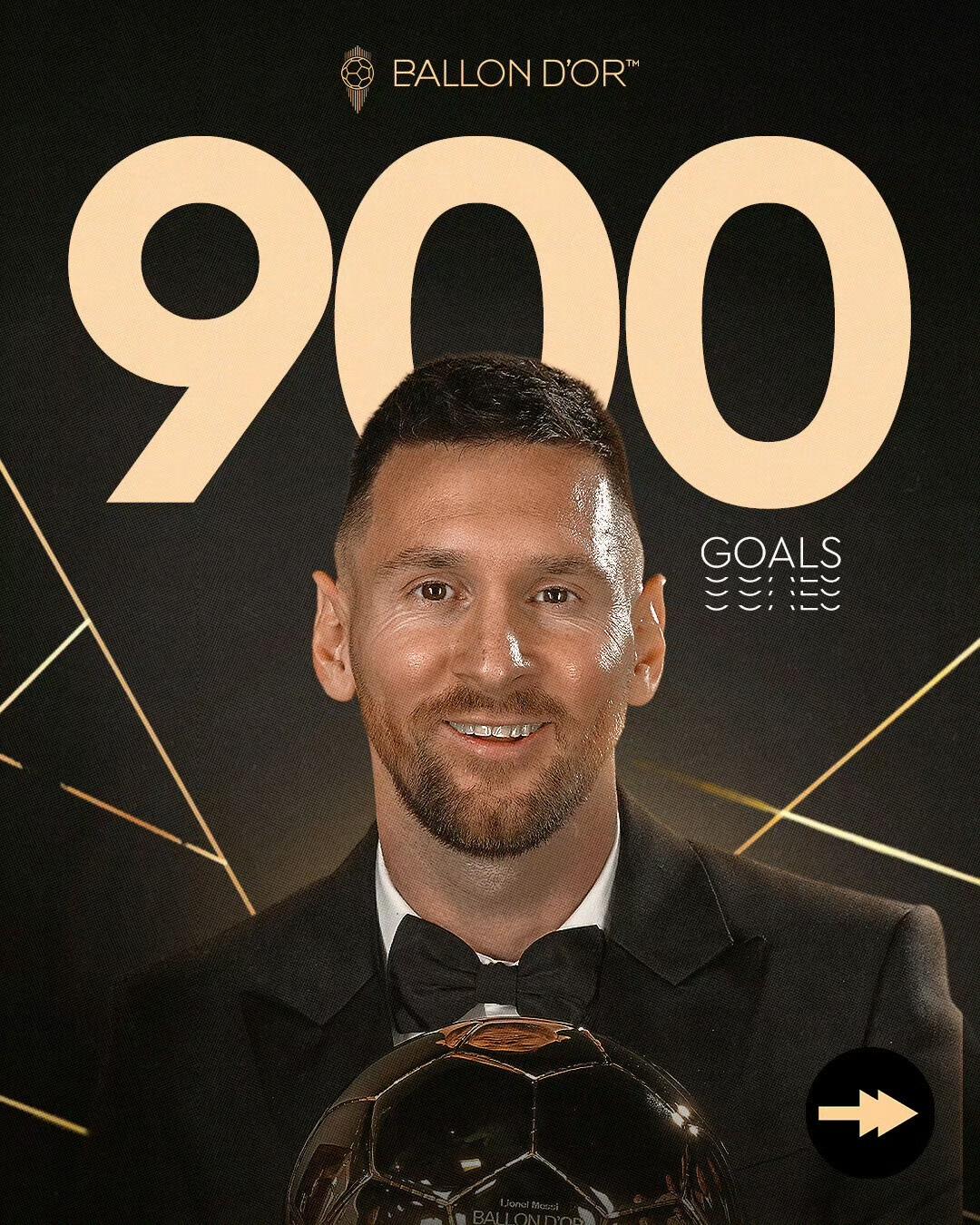 金球奖官方发来贺电，
第一时间祝贺梅西900球，

金球奖官方：900个职业赛事