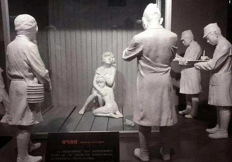 1942年，三名日本士兵强迫一对母子进行“母爱实验”，他们将母亲的鞋子脱掉，赶入