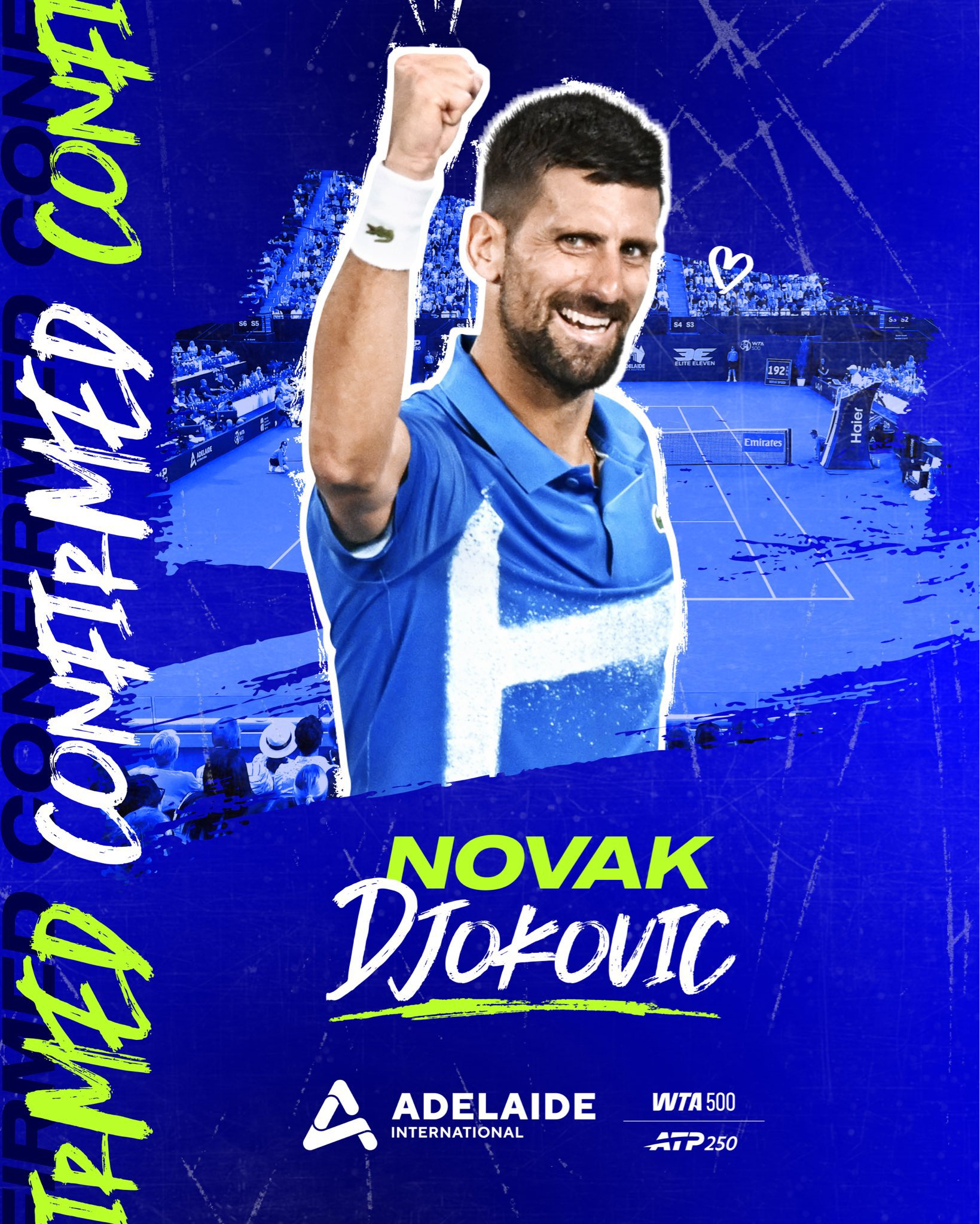 德约科维奇将在ATP250阿德莱德开启自己的2026赛季~他上次参加这站比赛是2