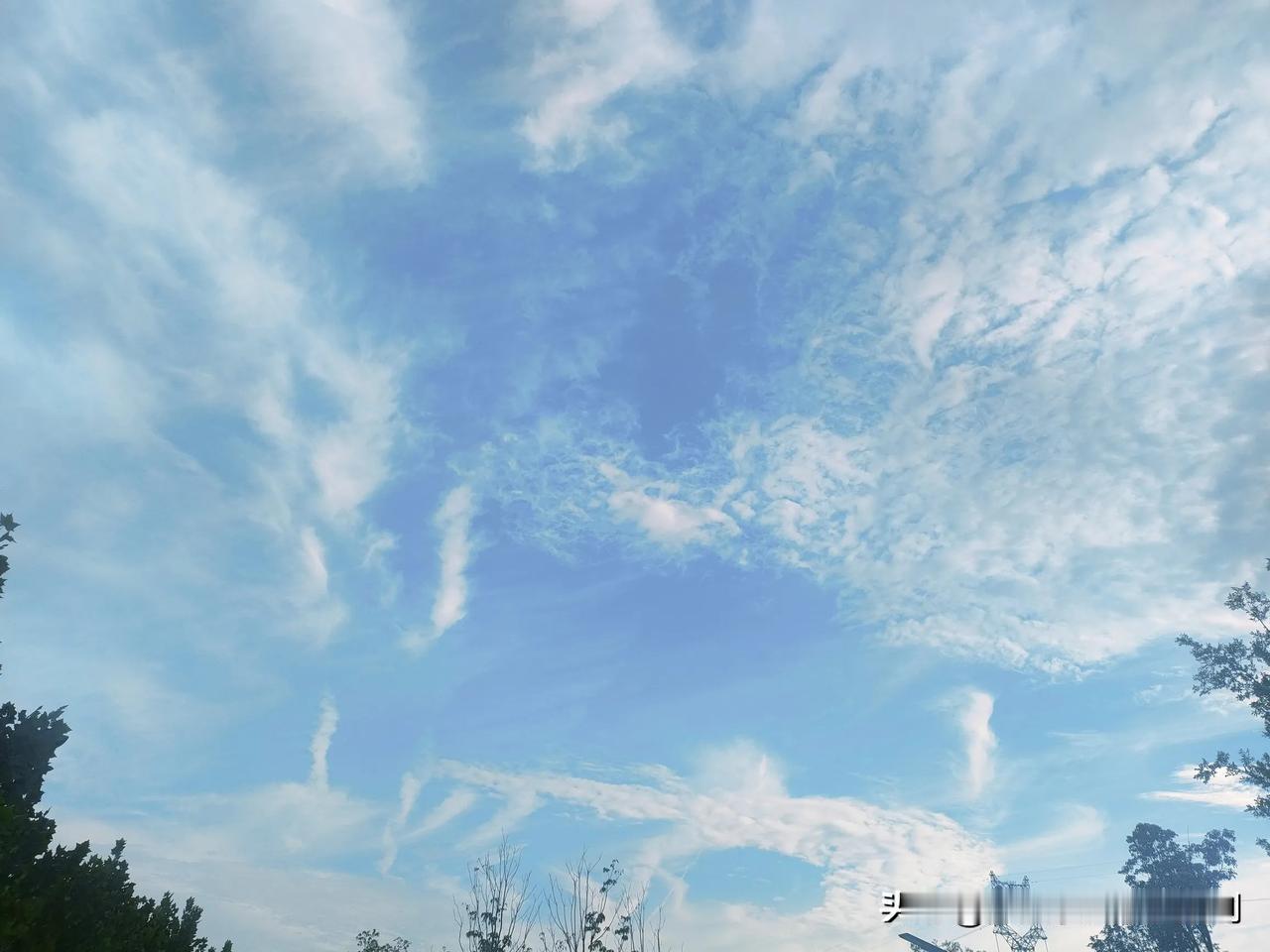 我刚拍的信阳的云，不要抄袭你手机里有没有比我这还漂亮的云