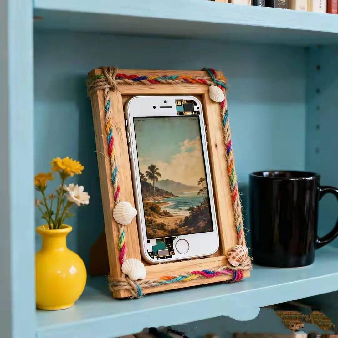 其实闲置的手机不一定非得卖掉，把它做成工艺品，摆在家里也是不错的选择，既环保又时