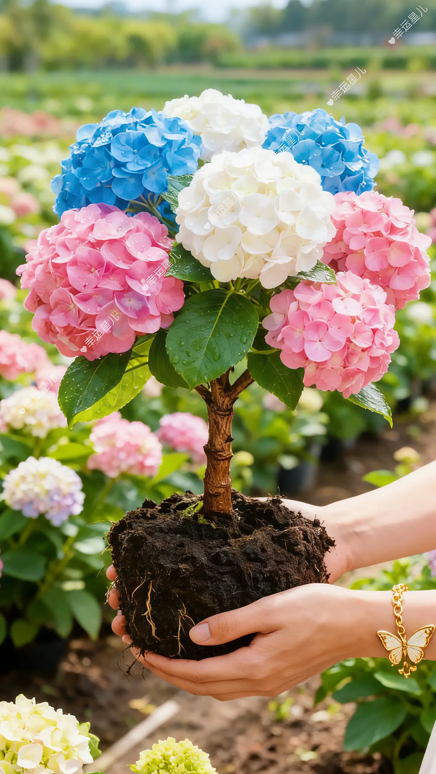 一树繁花撞满怀！无尽夏绣球开炸了 春日的浪漫，是绣球花给的。 满盆花团...