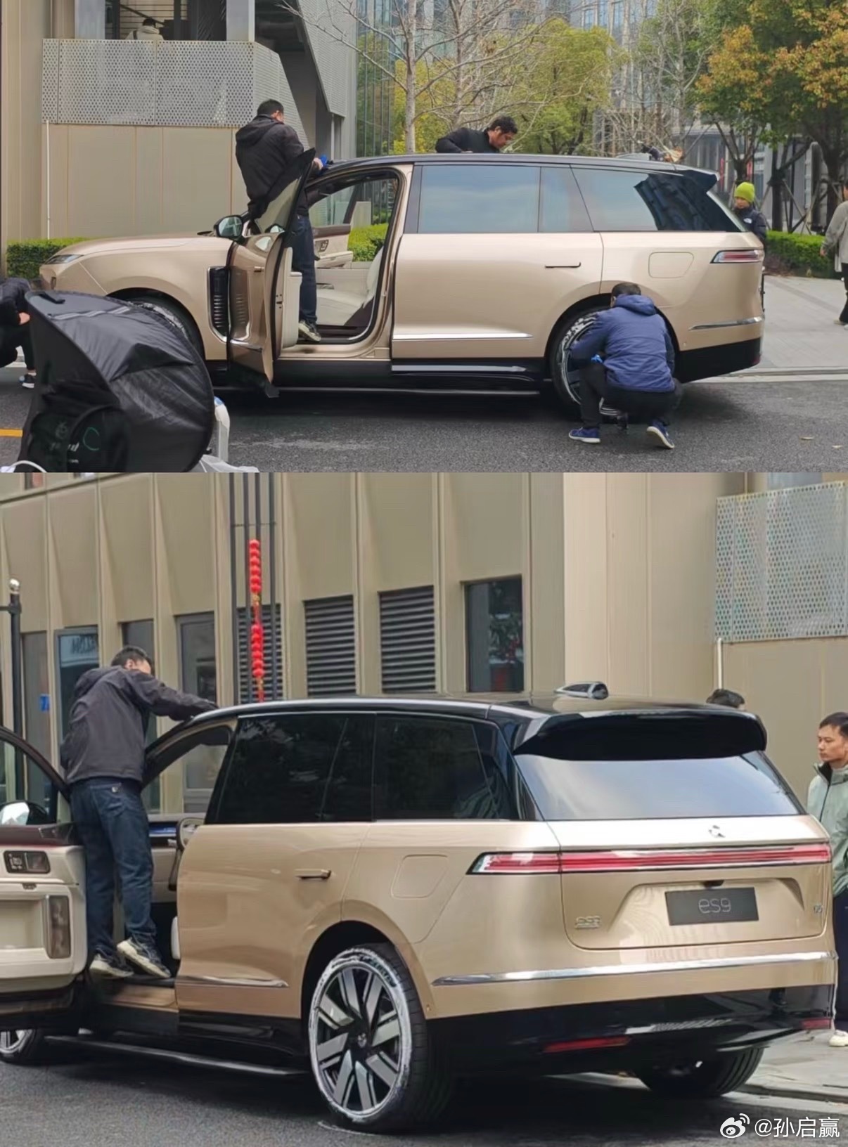 这两天蔚来es9很火，5米3的车长，NT3.0 900v平台，线控转向，后轮转向