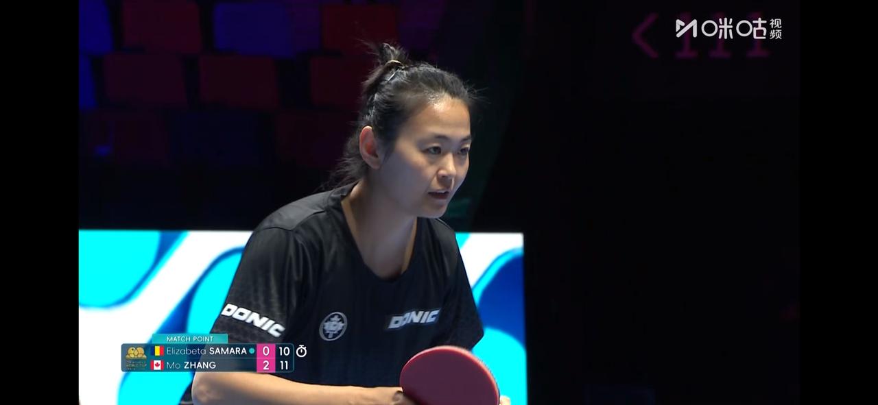 2026澳门国际乒联单打世界杯丨女单小组循环赛第二轮：
张墨🇨🇦3-0伊丽莎