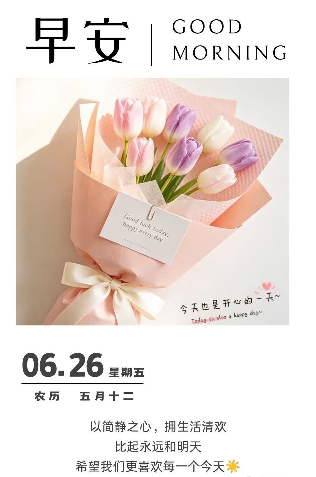 早安 Good morning✨｜好好热爱每一个今天🌷

今日寄语：珍惜当下，