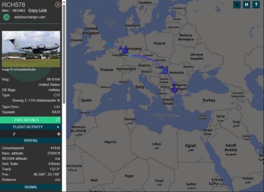 突发新闻：3架C-17飞机正飞往中东。
与此同时，特朗普下令美军撤离其在伊拉克的